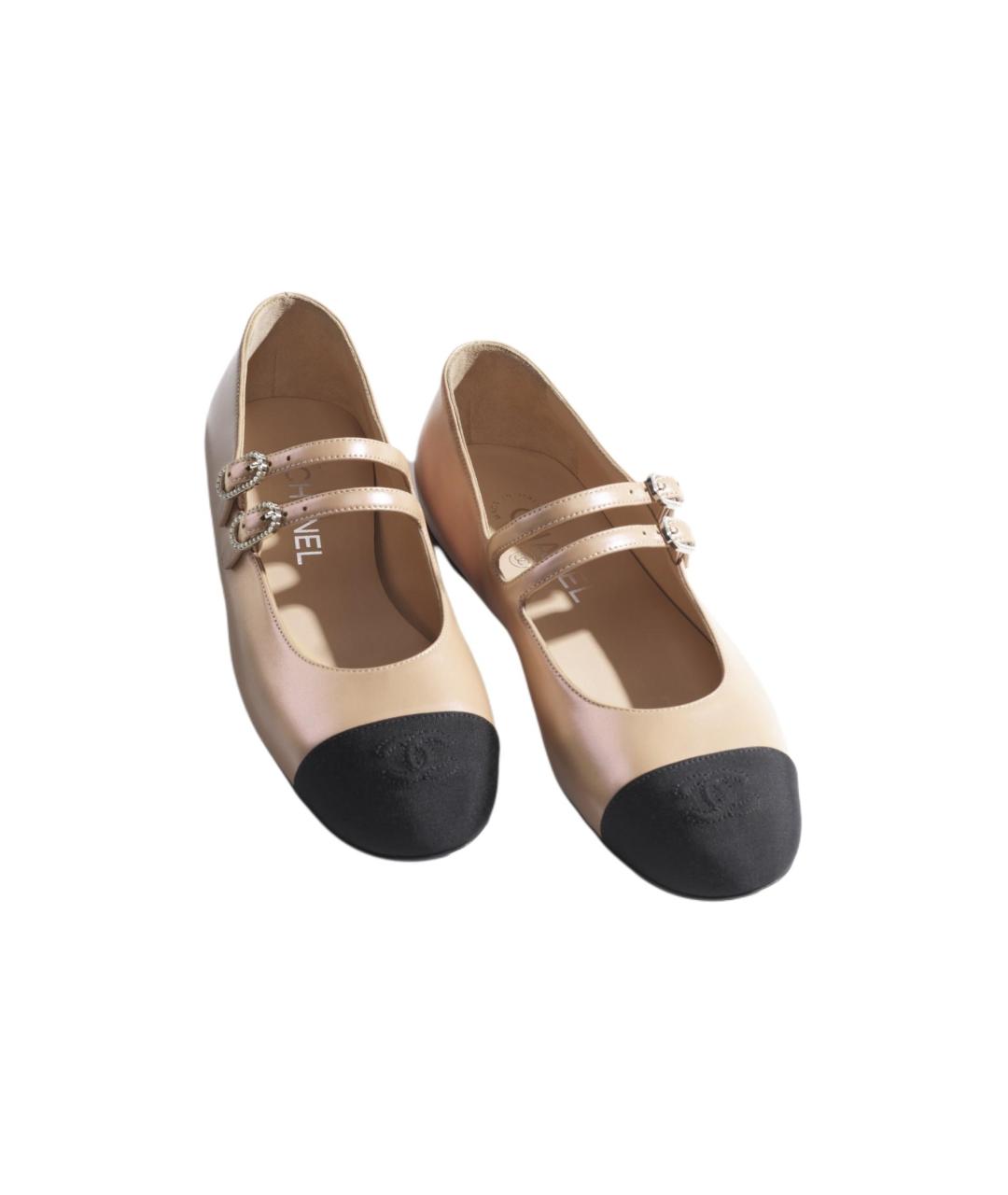 CHANEL Розовые кожаные балетки, фото 4