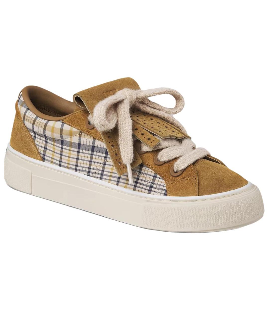 CHRISTIAN DIOR Коричневые кожаные кеды, фото 4