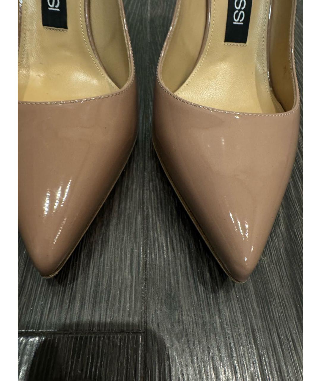 SERGIO ROSSI Бежевые туфли из лакированной кожи, фото 7