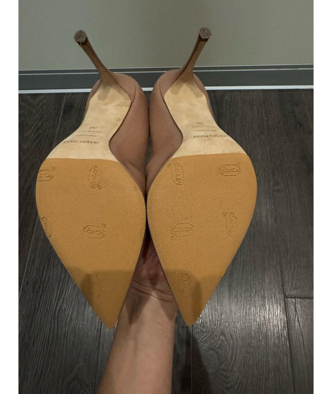 SERGIO ROSSI Бежевые туфли из лакированной кожи, фото 8