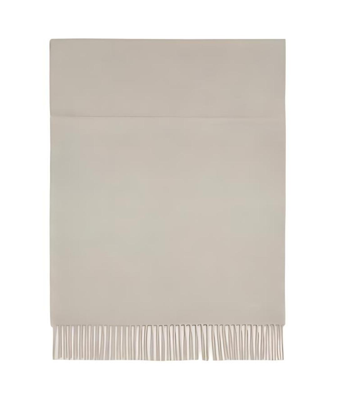 HERMES Бежевый кашемировый шарф, фото 1