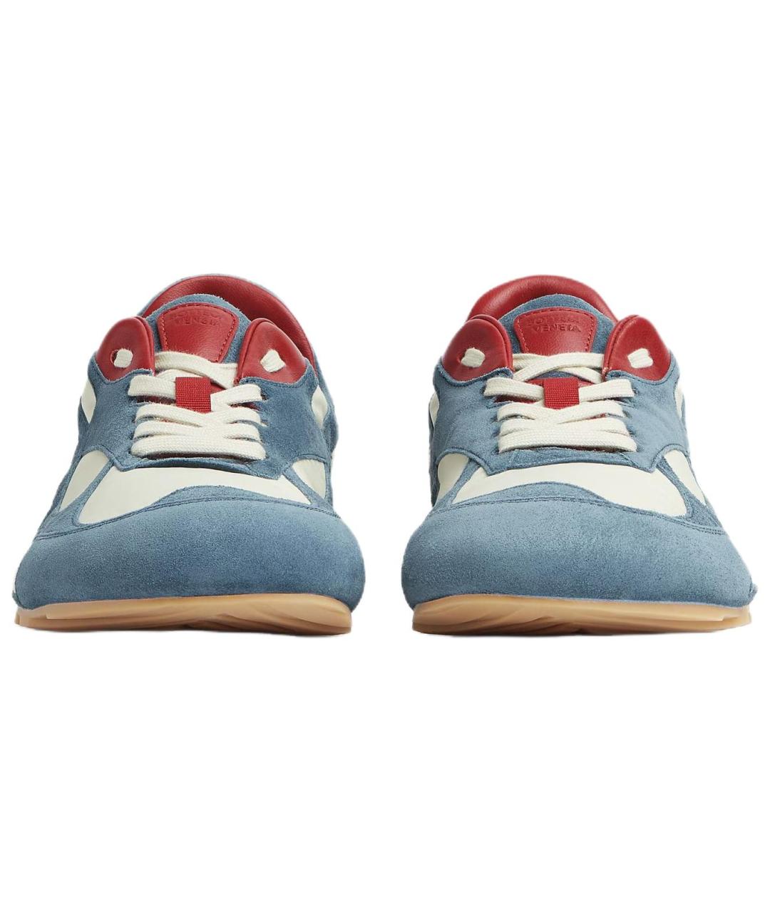BOTTEGA VENETA Синие кожаные кроссовки, фото 3
