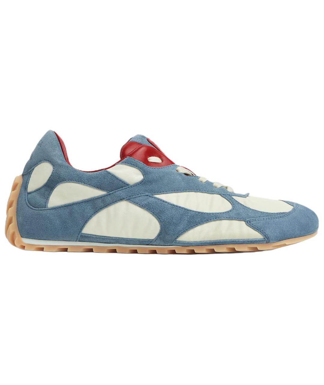 BOTTEGA VENETA Синие кожаные кроссовки, фото 1