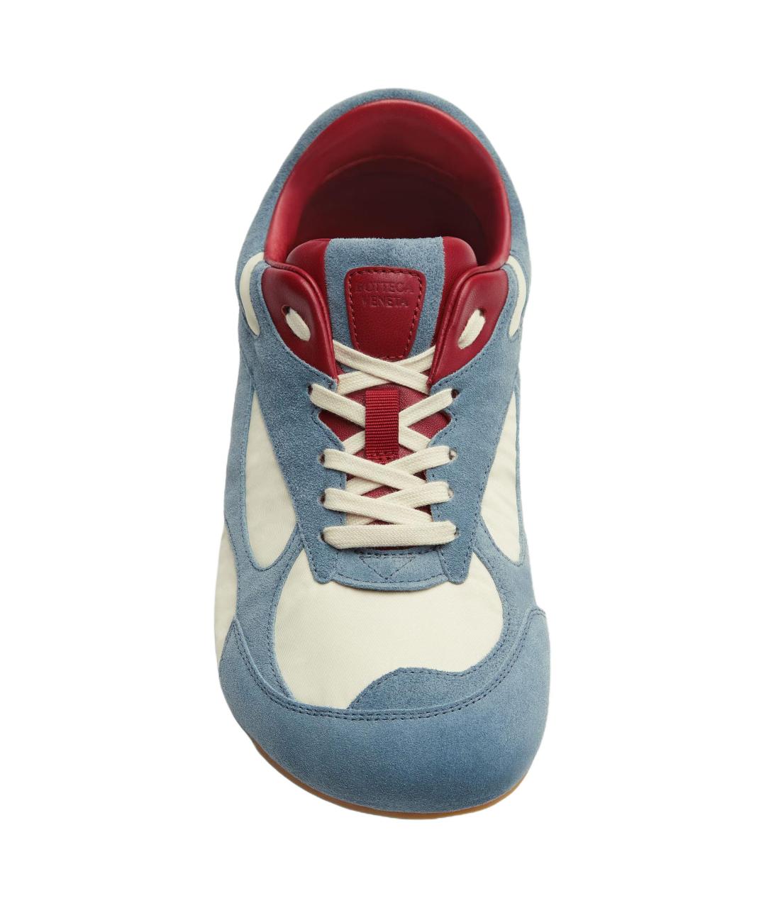 BOTTEGA VENETA Синие кожаные кроссовки, фото 4