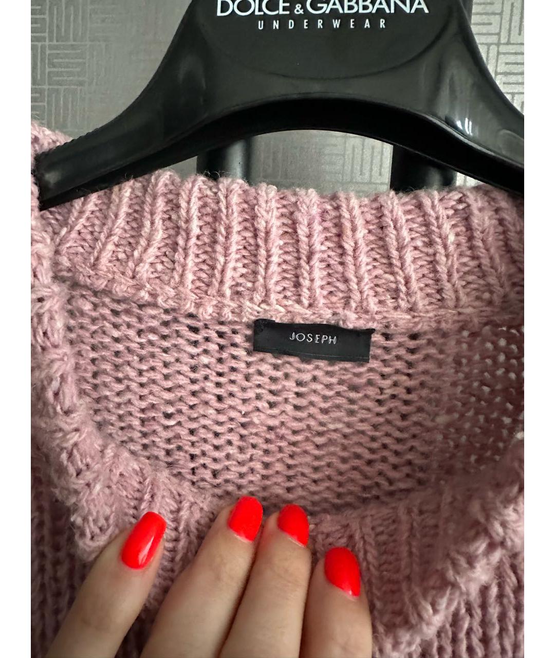 JOSEPH Розовый шерстяной джемпер / свитер, фото 3