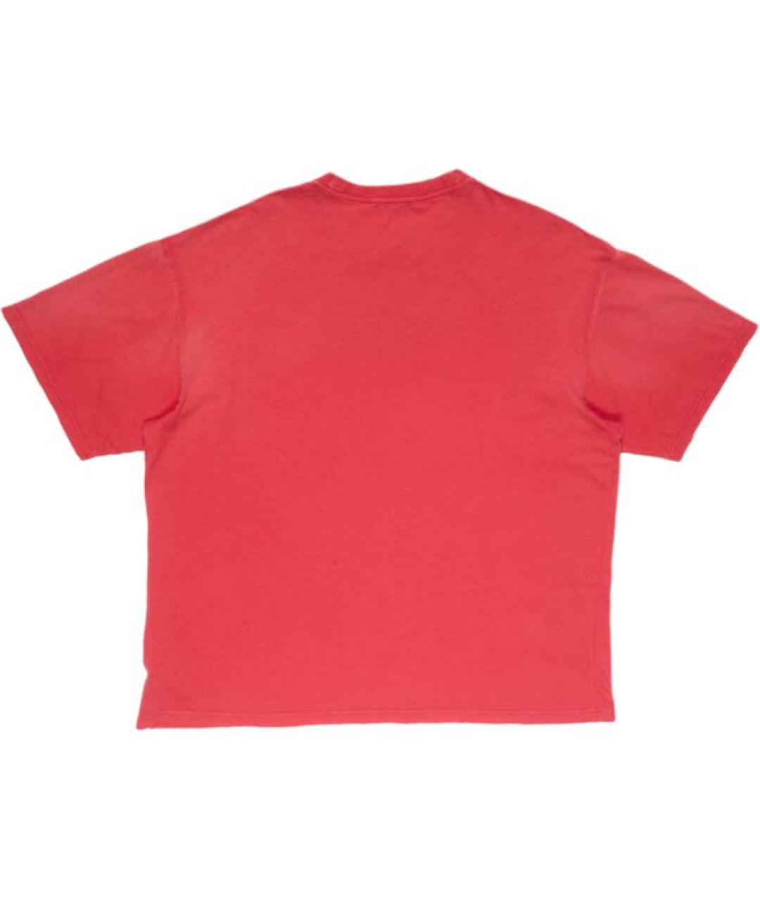 ACNE STUDIOS Красная хлопковая футболка, фото 2