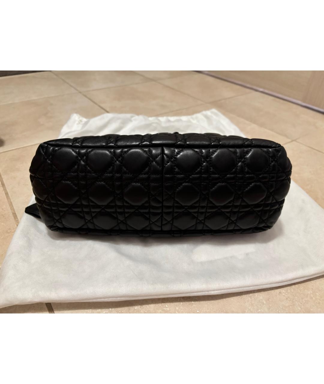 CHRISTIAN DIOR Черная кожаная сумка через плечо, фото 7