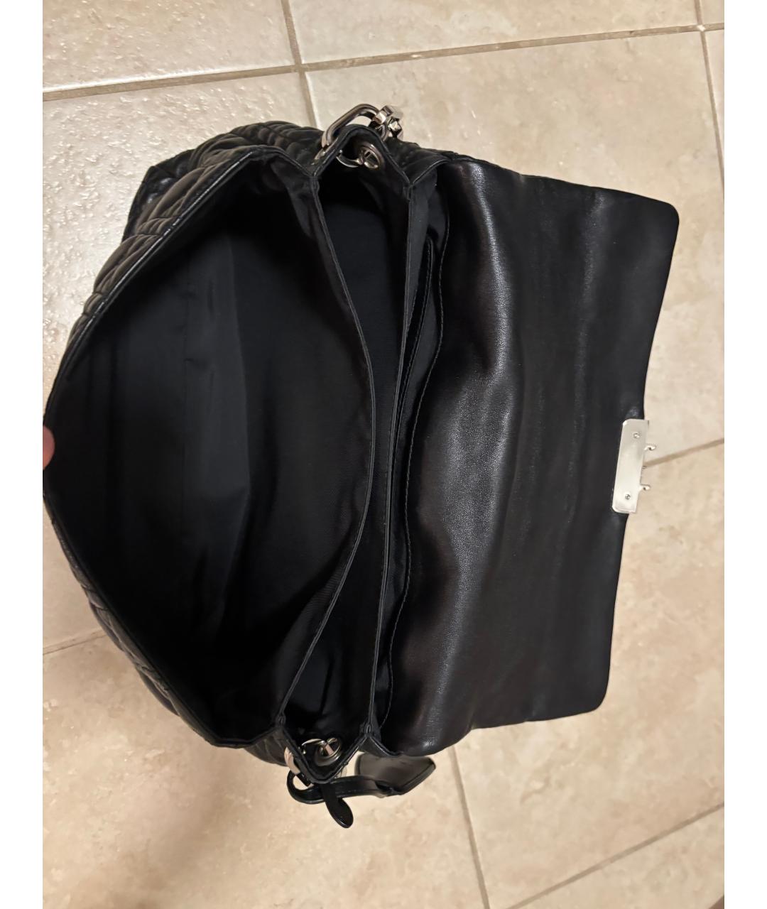 CHRISTIAN DIOR Черная кожаная сумка через плечо, фото 6