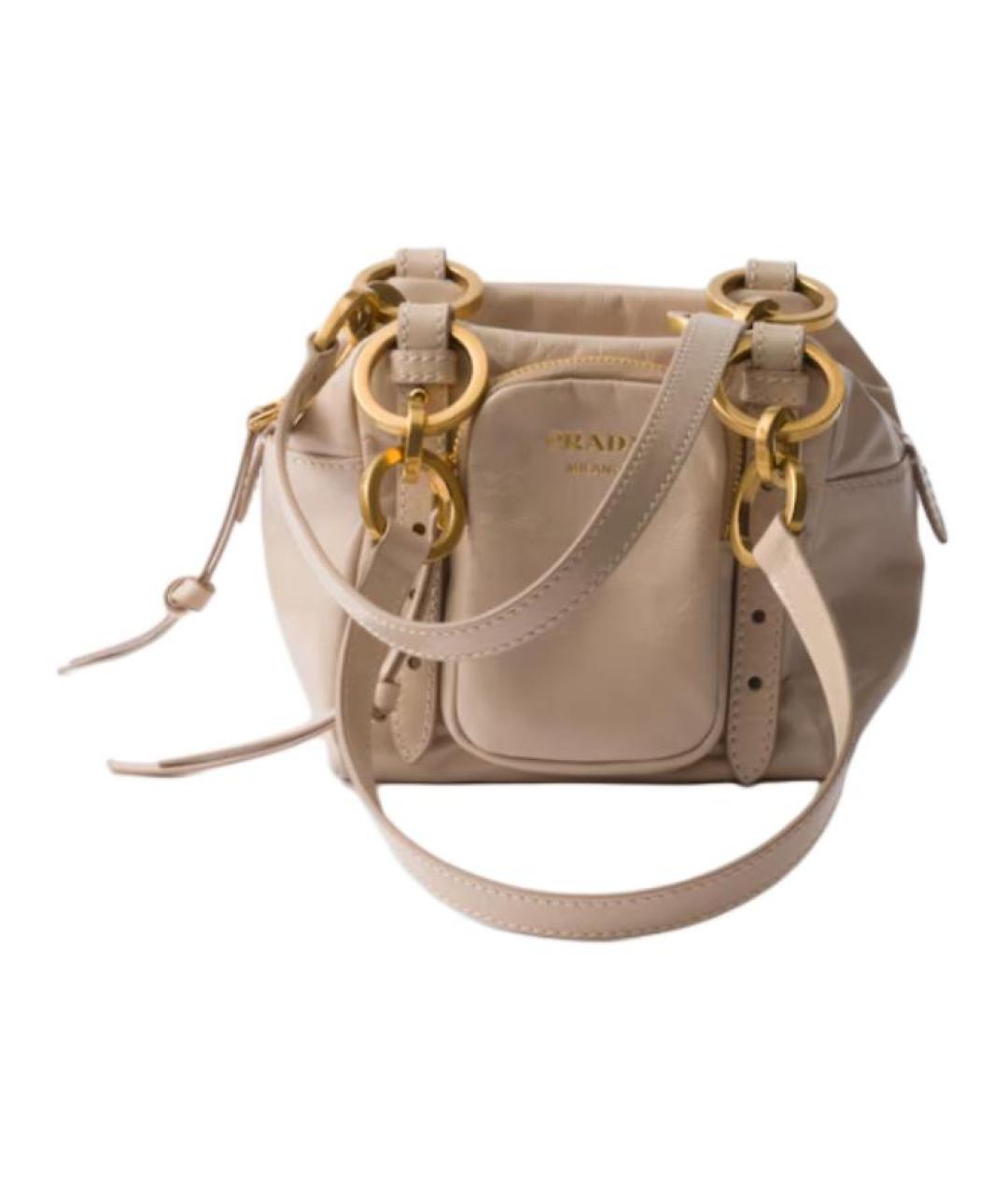 PRADA Розовая кожаная сумка через плечо, фото 1