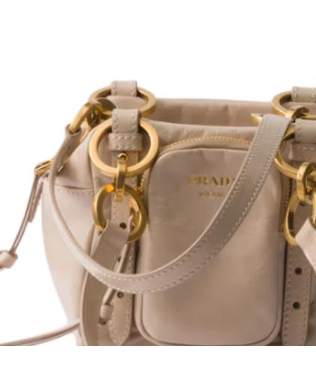 PRADA Розовая кожаная сумка через плечо, фото 6