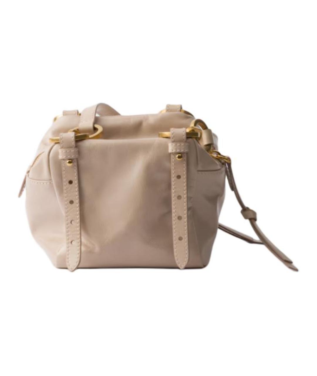 PRADA Розовая кожаная сумка через плечо, фото 4