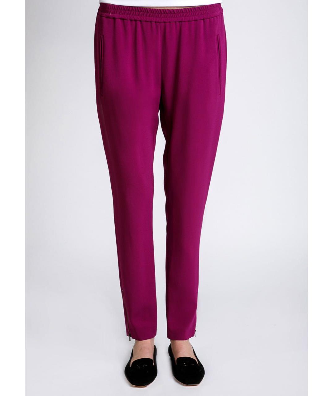 STELLA MCCARTNEY Фуксия вискозные прямые брюки, фото 3