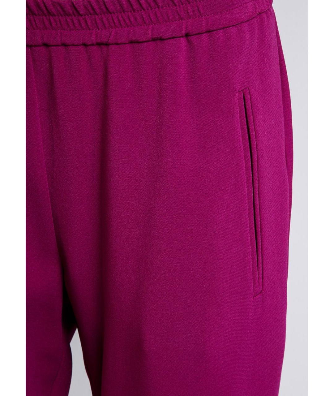STELLA MCCARTNEY Фуксия вискозные прямые брюки, фото 5