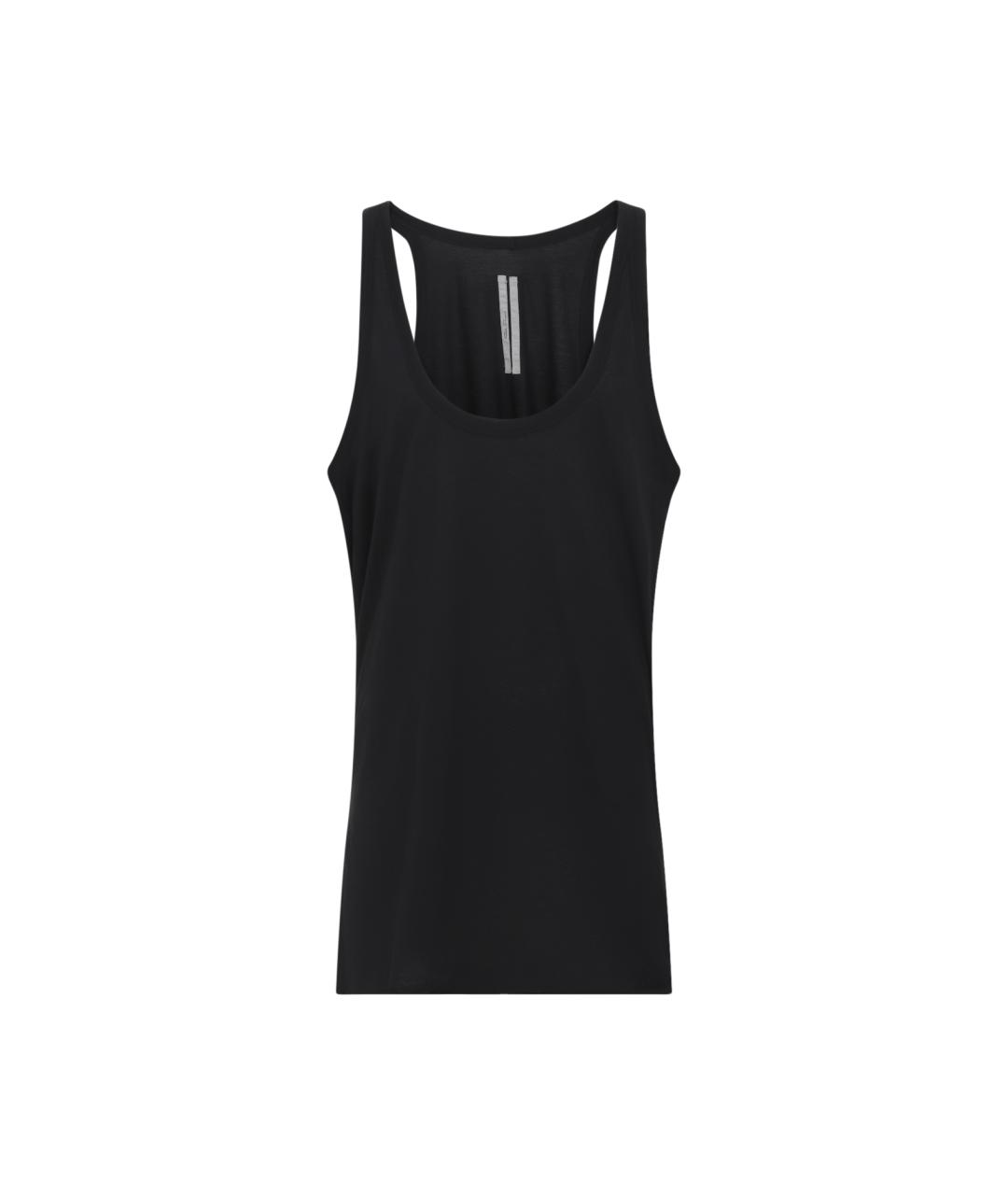 RICK OWENS Черная хлопковая майка, фото 1