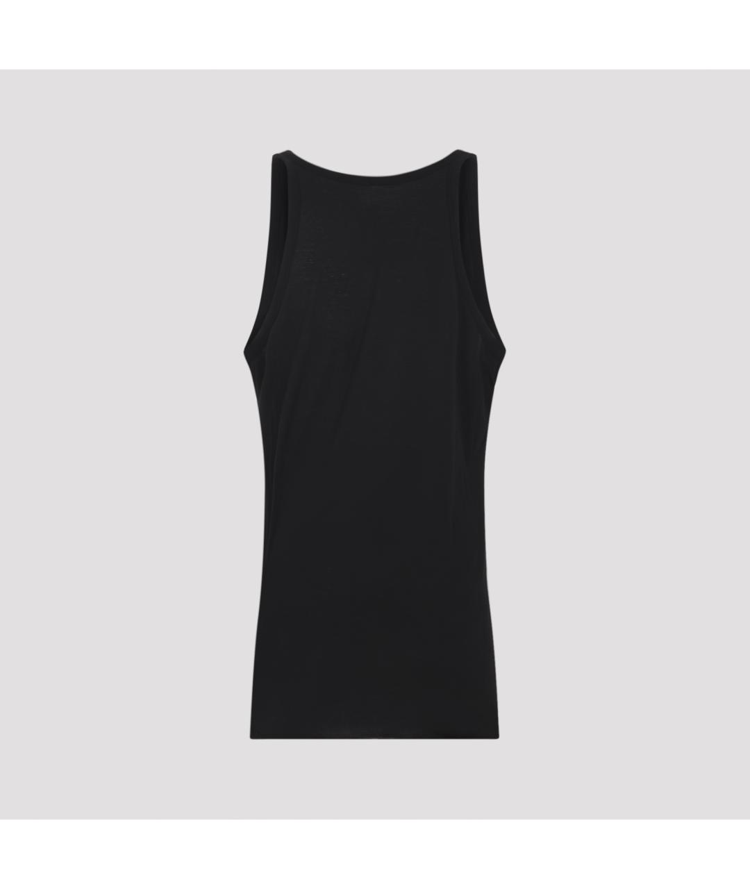 RICK OWENS Черная хлопковая майка, фото 2