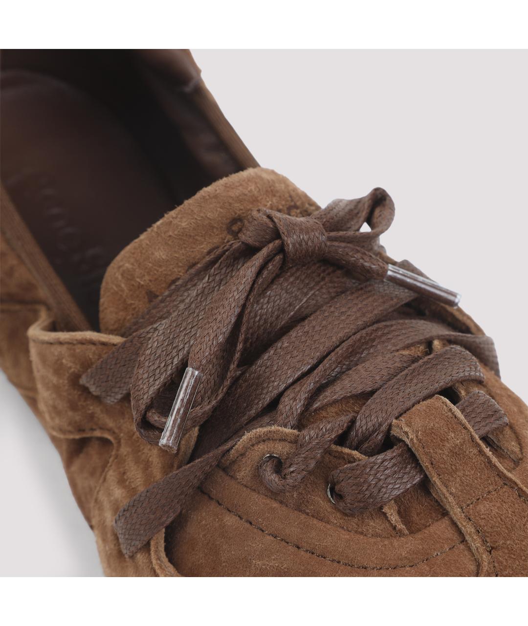 ACNE STUDIOS Коричневые кожаные кроссовки, фото 5