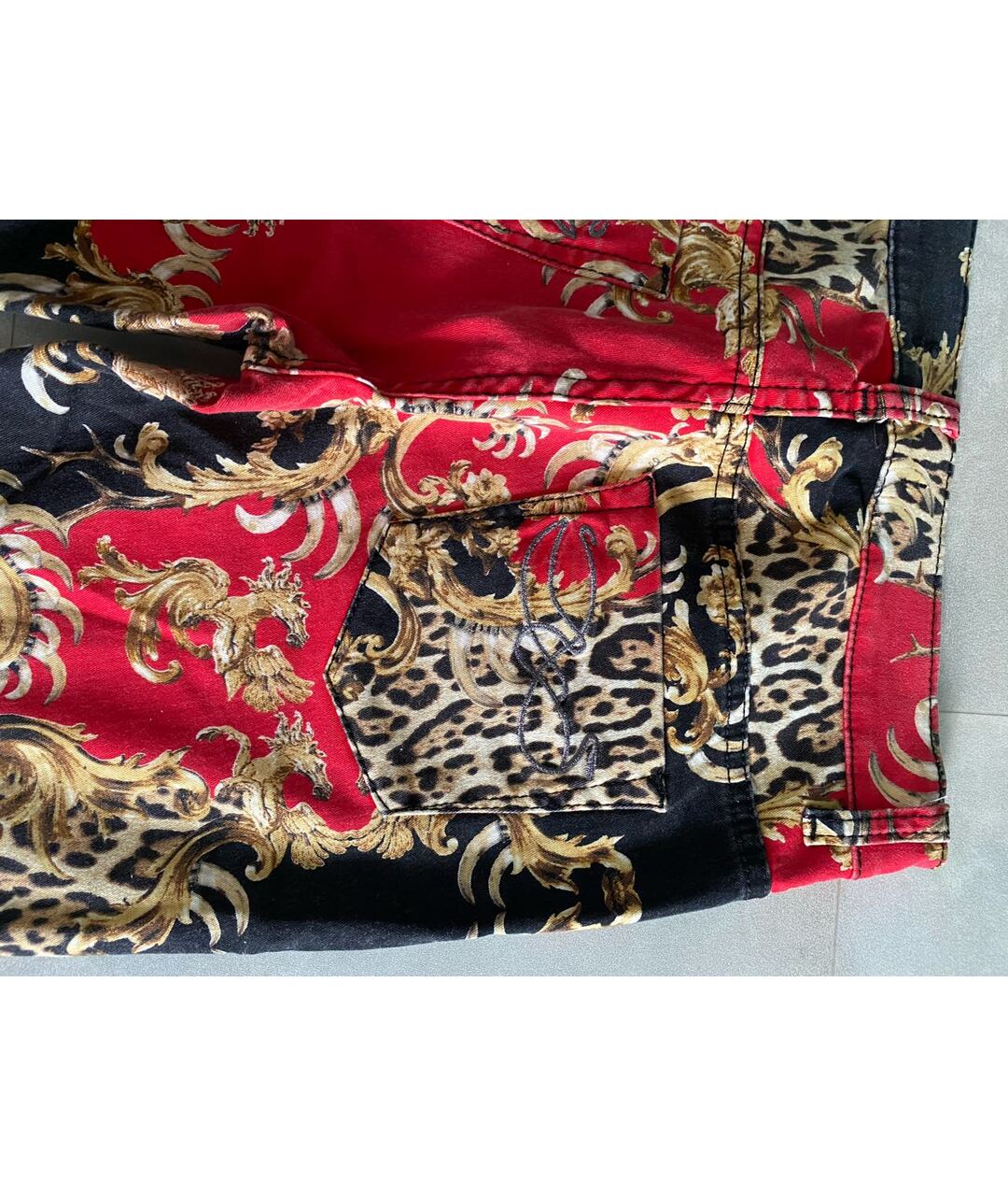 JUST CAVALLI Мульти хлопко-эластановые джинсы слим, фото 3