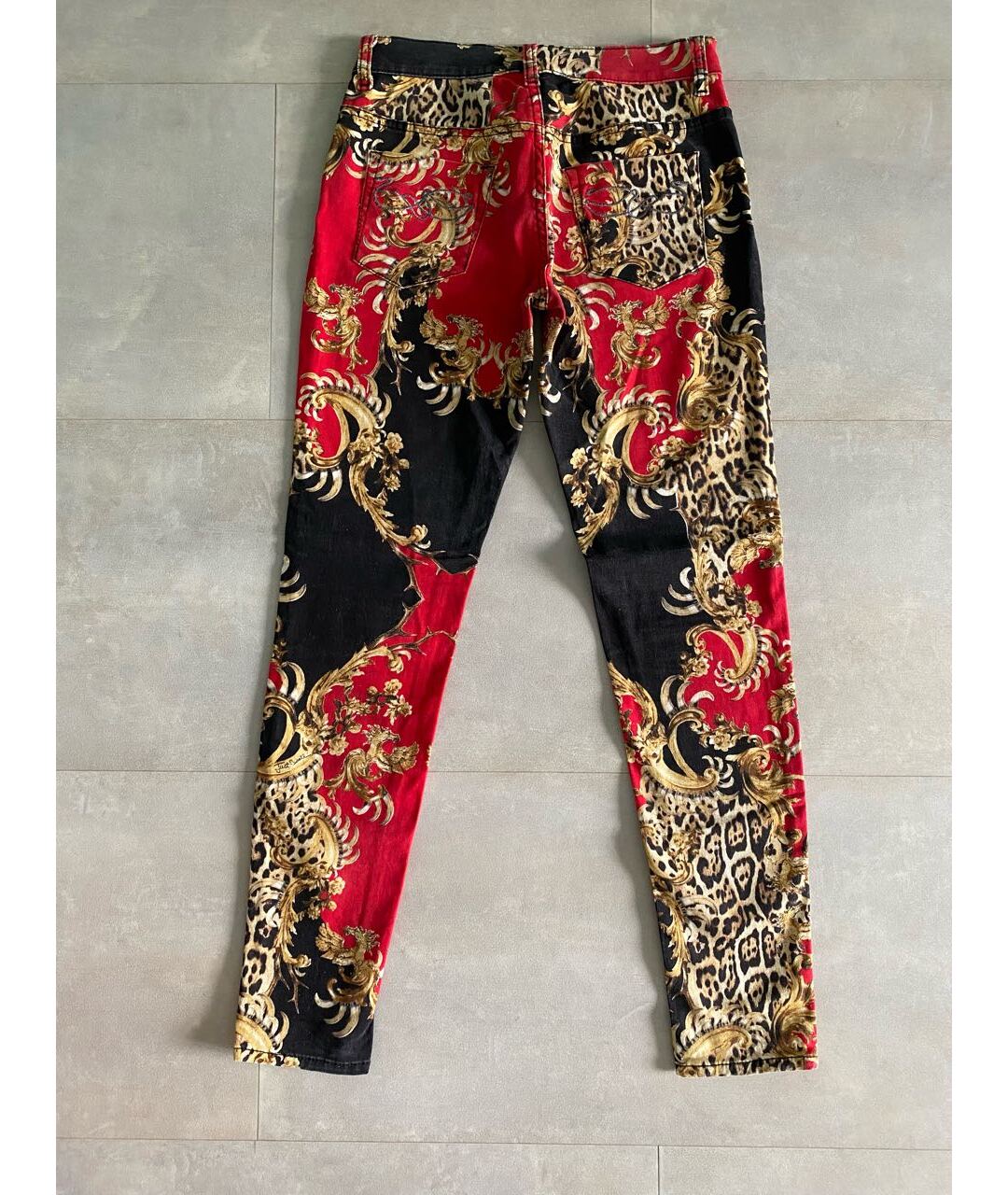 JUST CAVALLI Мульти хлопко-эластановые джинсы слим, фото 6