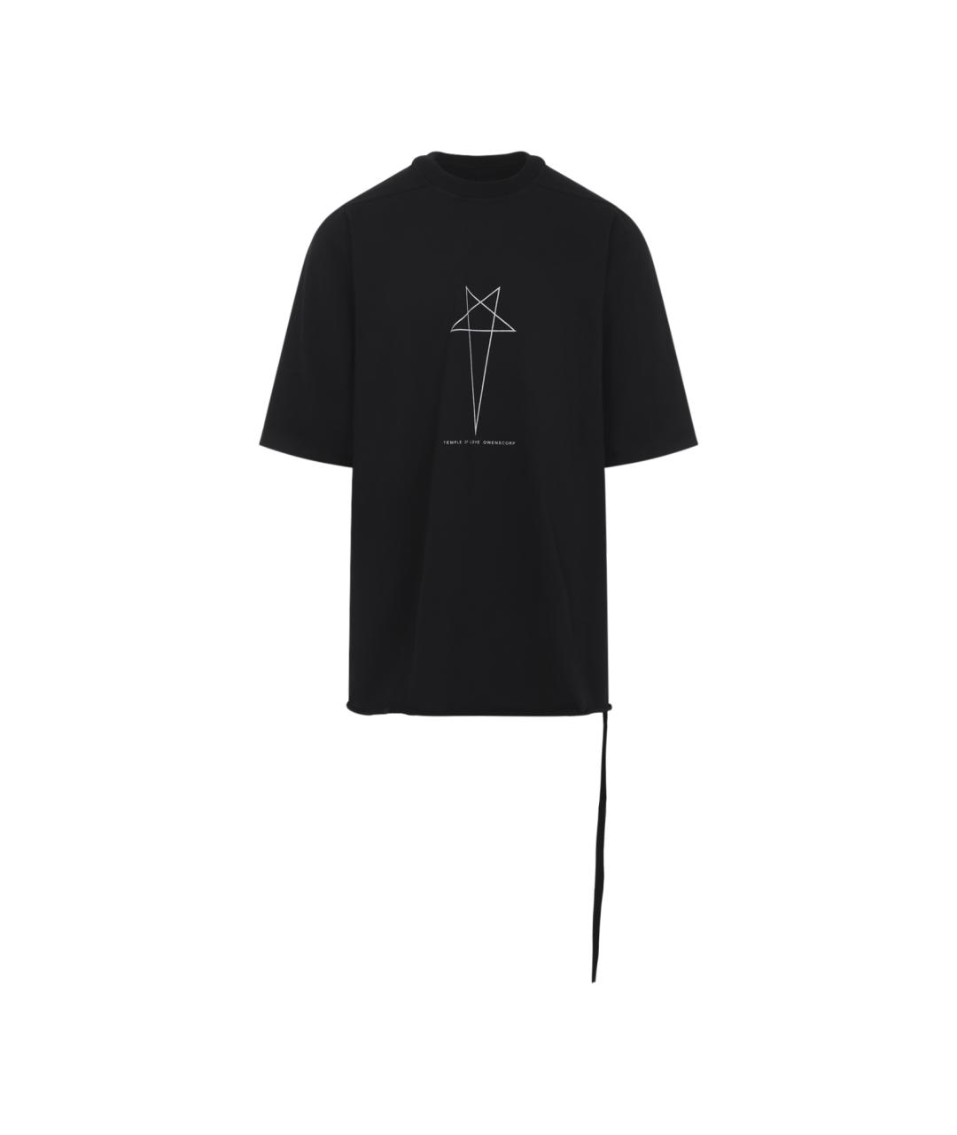 RICK OWENS DRKSHDW Черная хлопковая футболка, фото 1