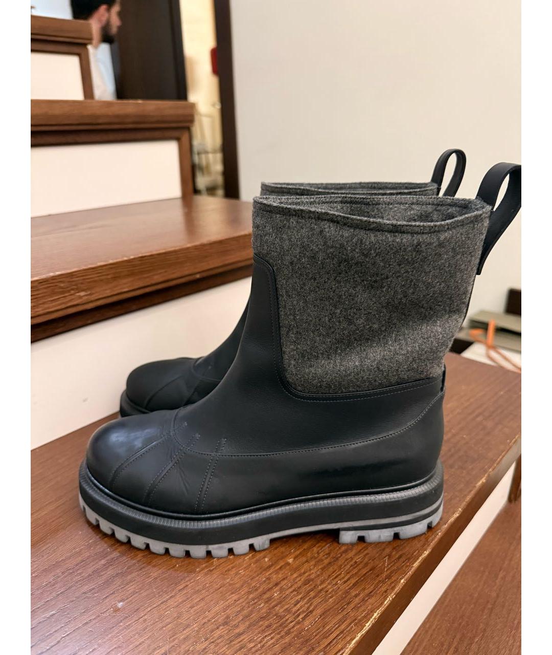 LORO PIANA Серые полусапоги, фото 8