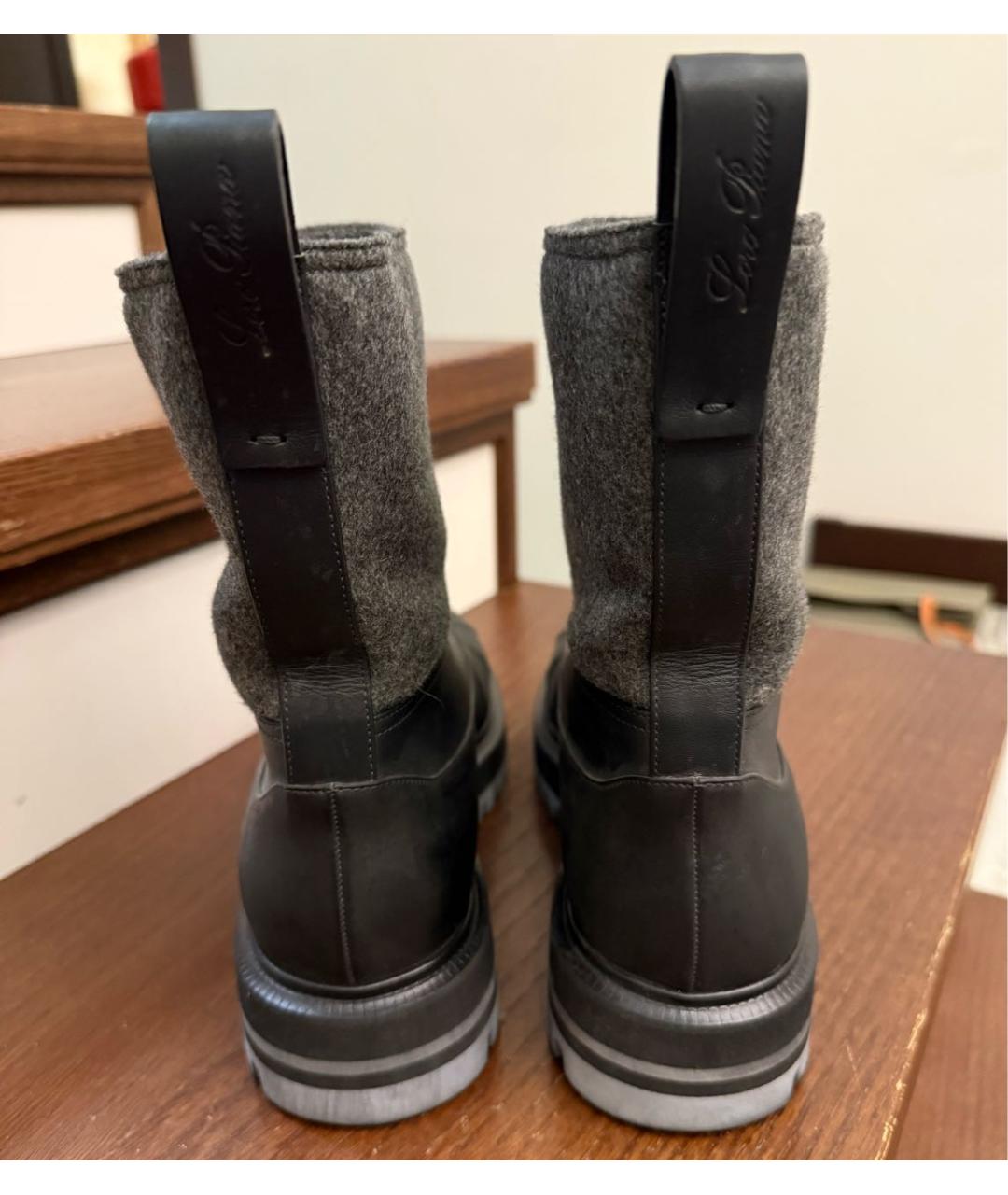 LORO PIANA Серые полусапоги, фото 4