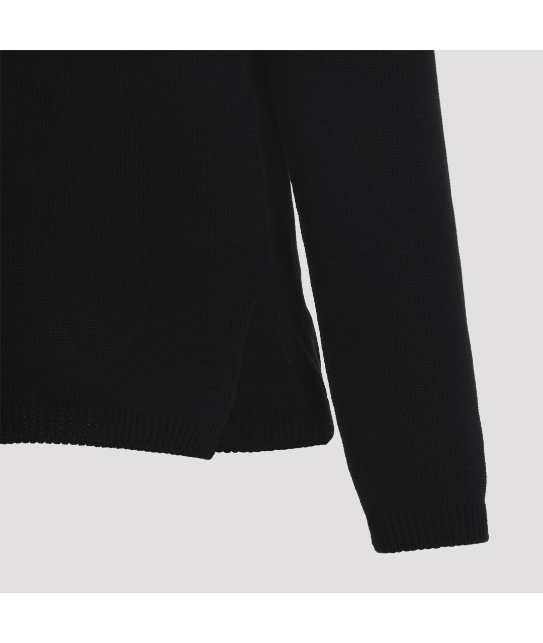 RICK OWENS Черный хлопковый джемпер / свитер, фото 3