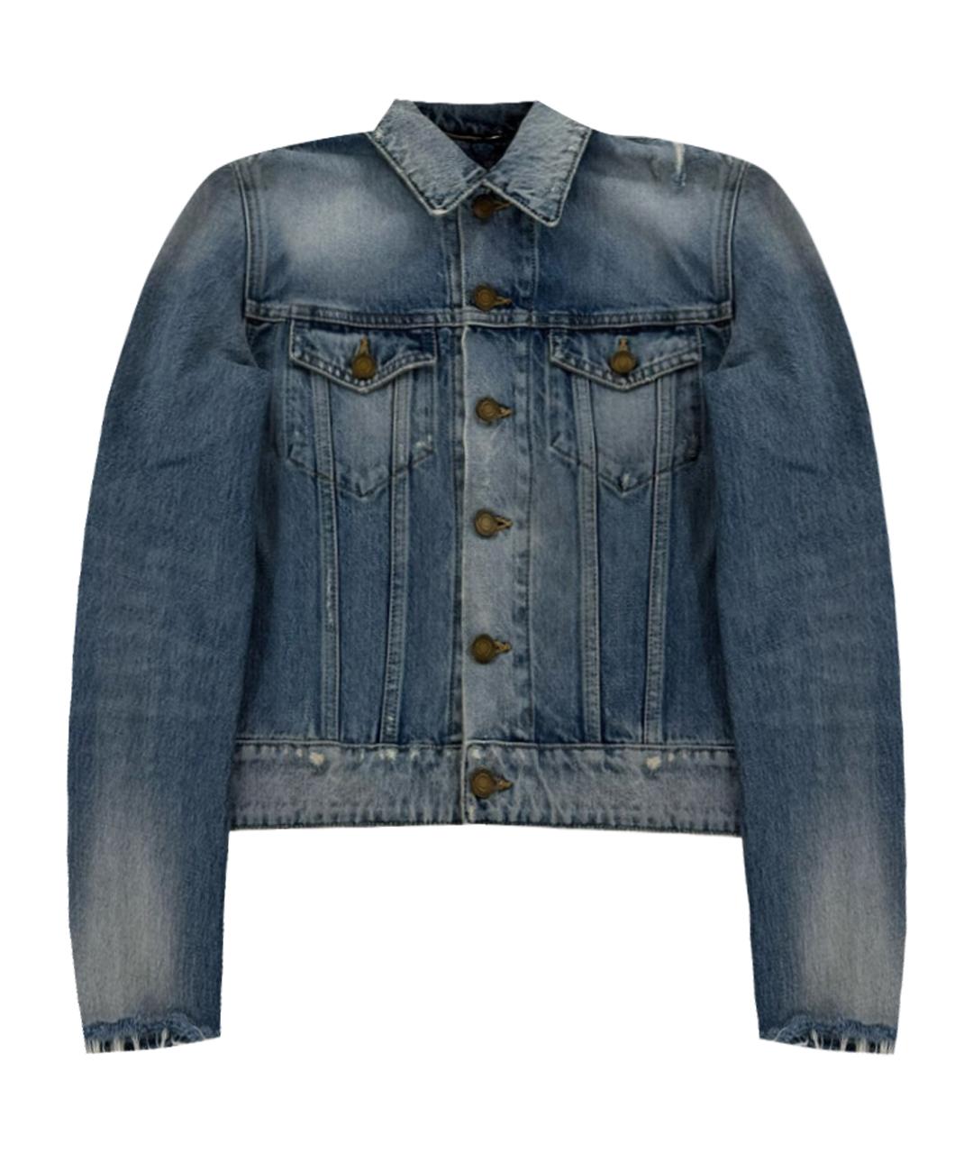 SAINT LAURENT Синяя деним куртка, фото 9