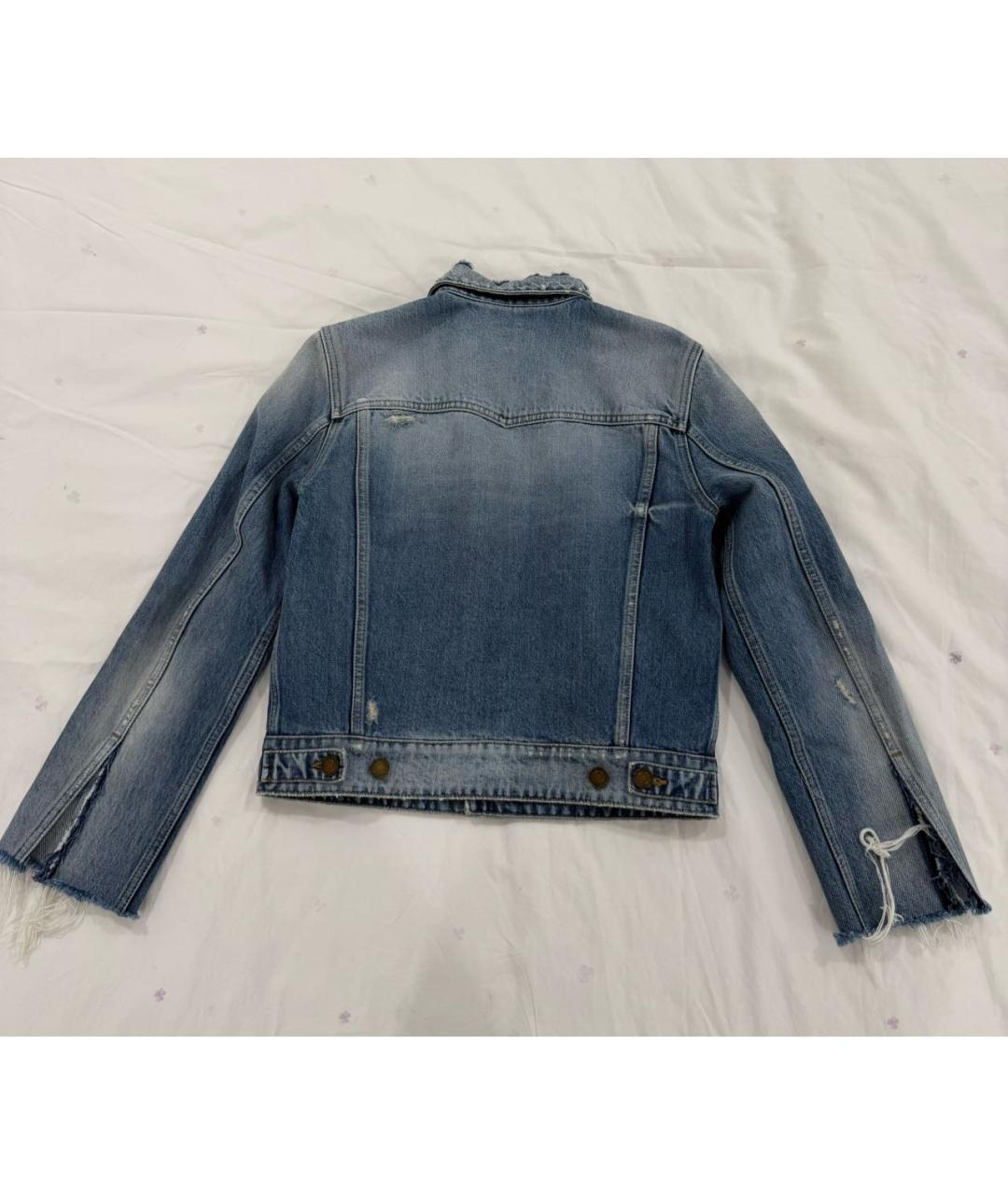 SAINT LAURENT Синяя деним куртка, фото 2