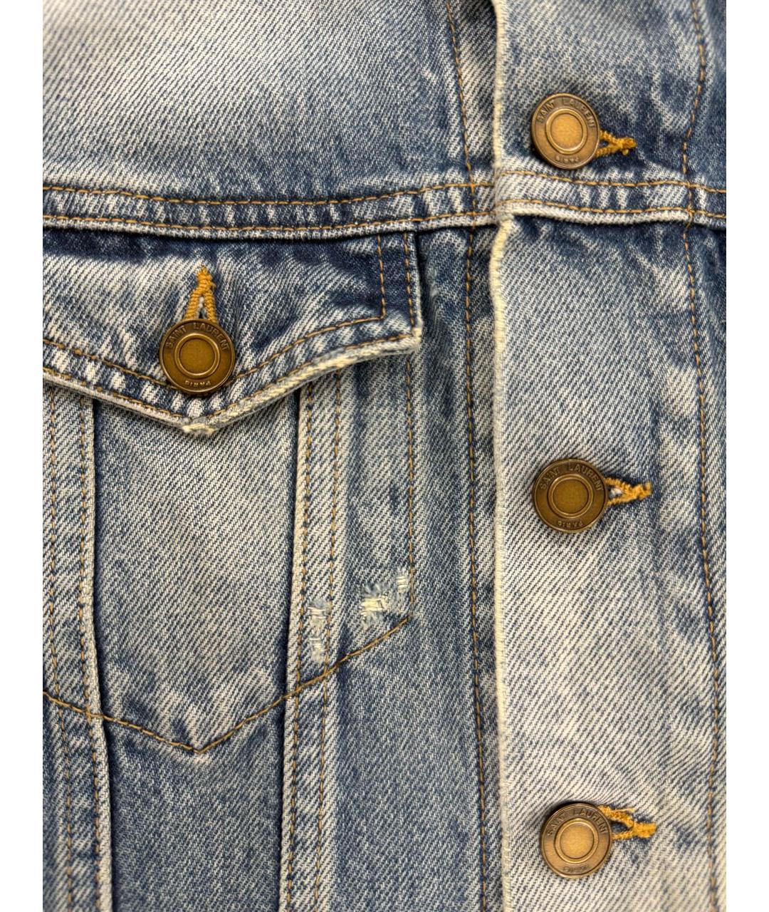 SAINT LAURENT Синяя деним куртка, фото 4