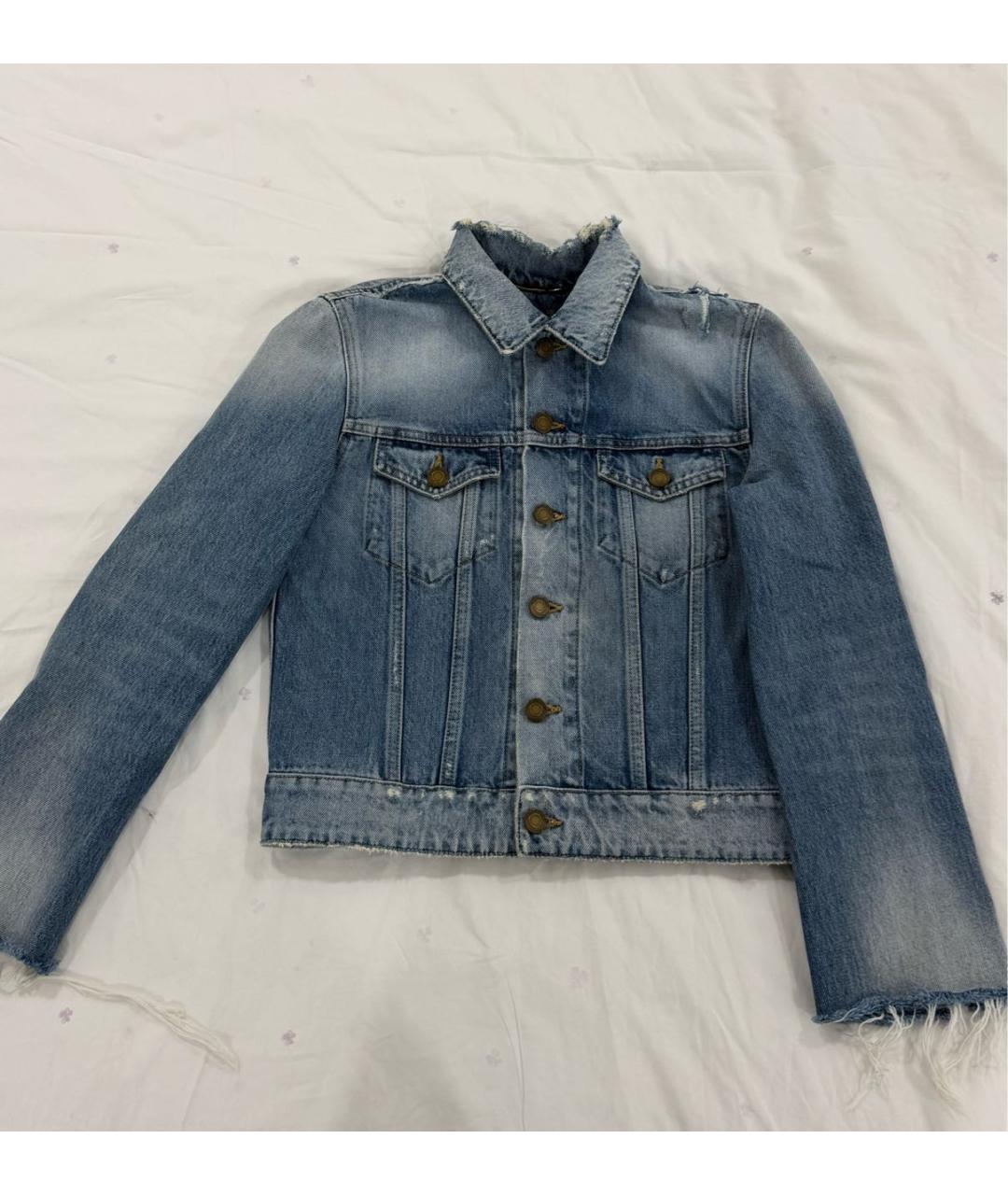 SAINT LAURENT Синяя деним куртка, фото 8