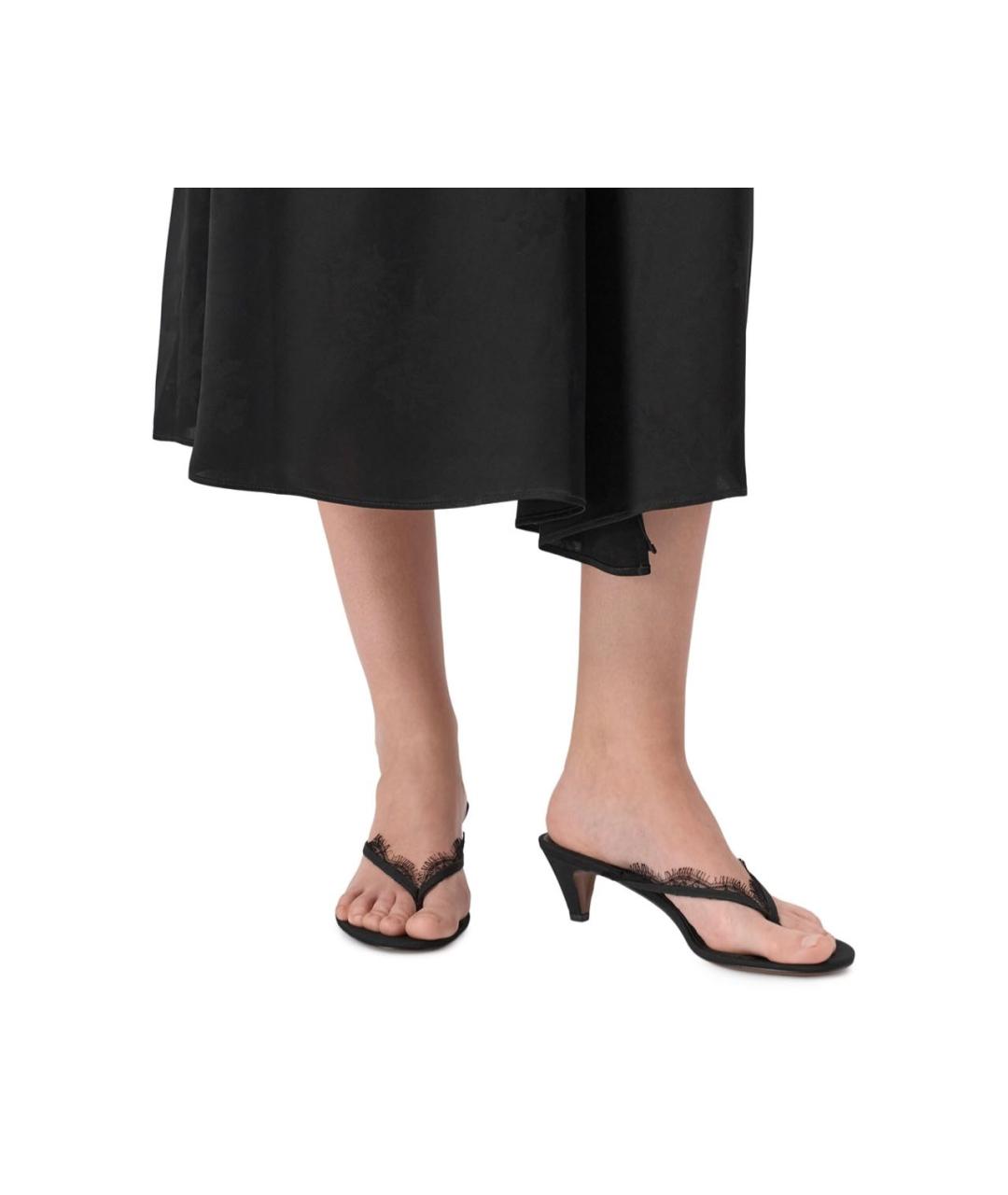 NEOUS Черные текстильные мюли, фото 6