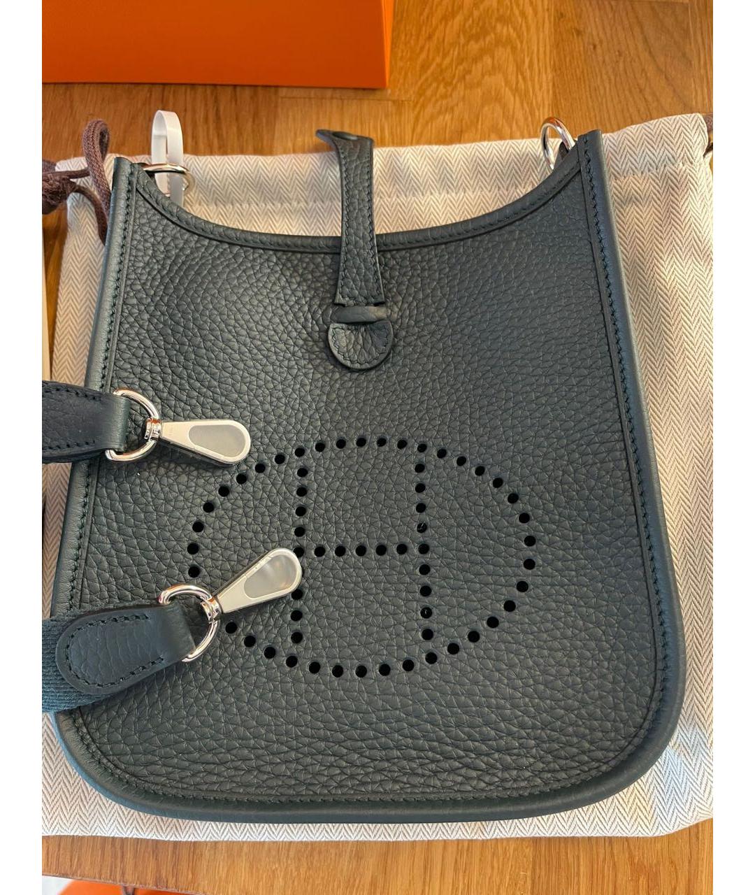 HERMES Зеленая кожаная сумка через плечо, фото 3