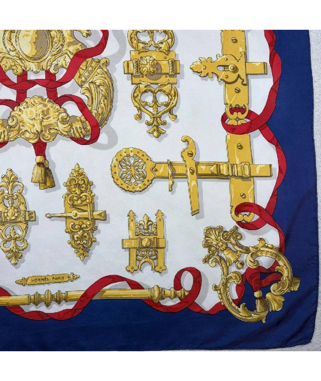 HERMES Мульти шелковый платок, фото 7