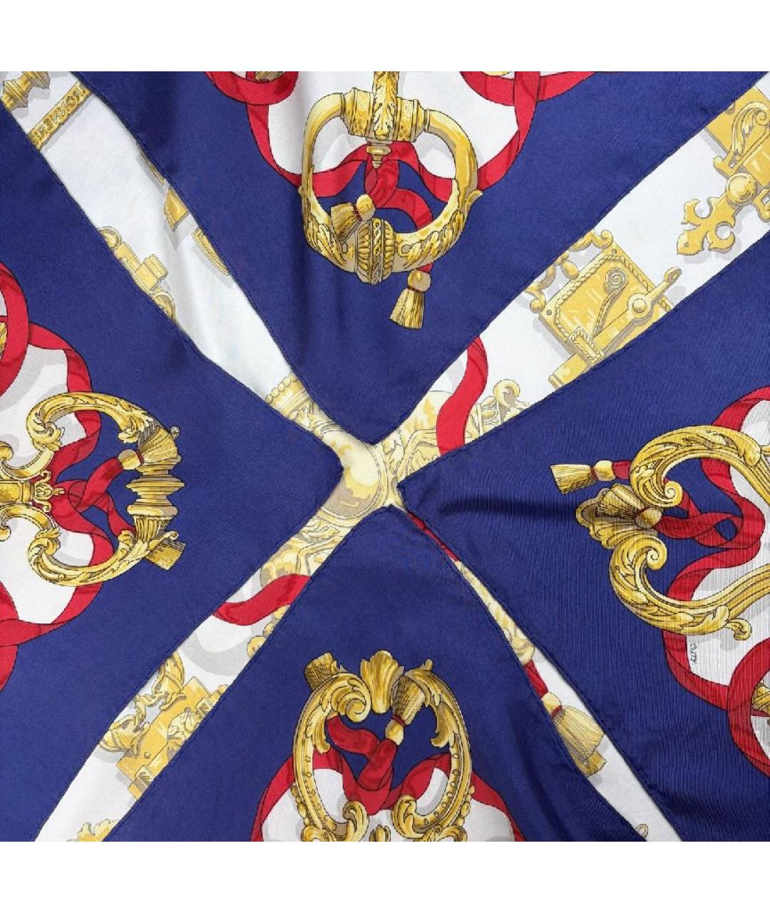 HERMES Мульти шелковый платок, фото 8