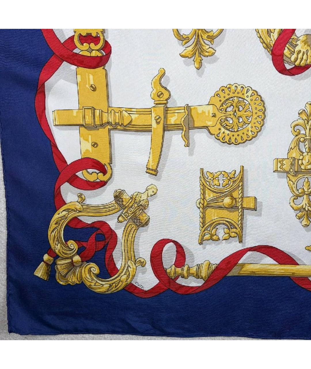 HERMES Мульти шелковый платок, фото 4