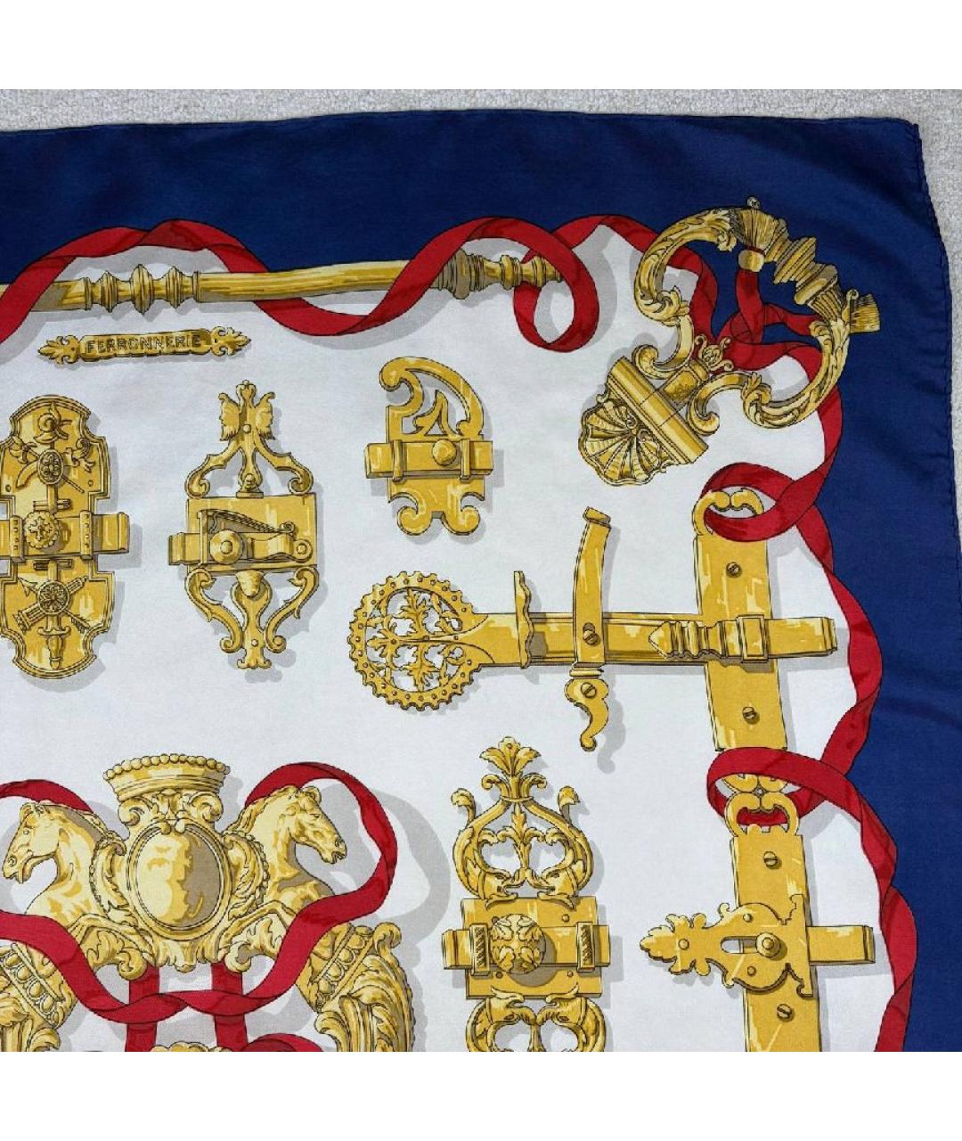 HERMES Мульти шелковый платок, фото 3