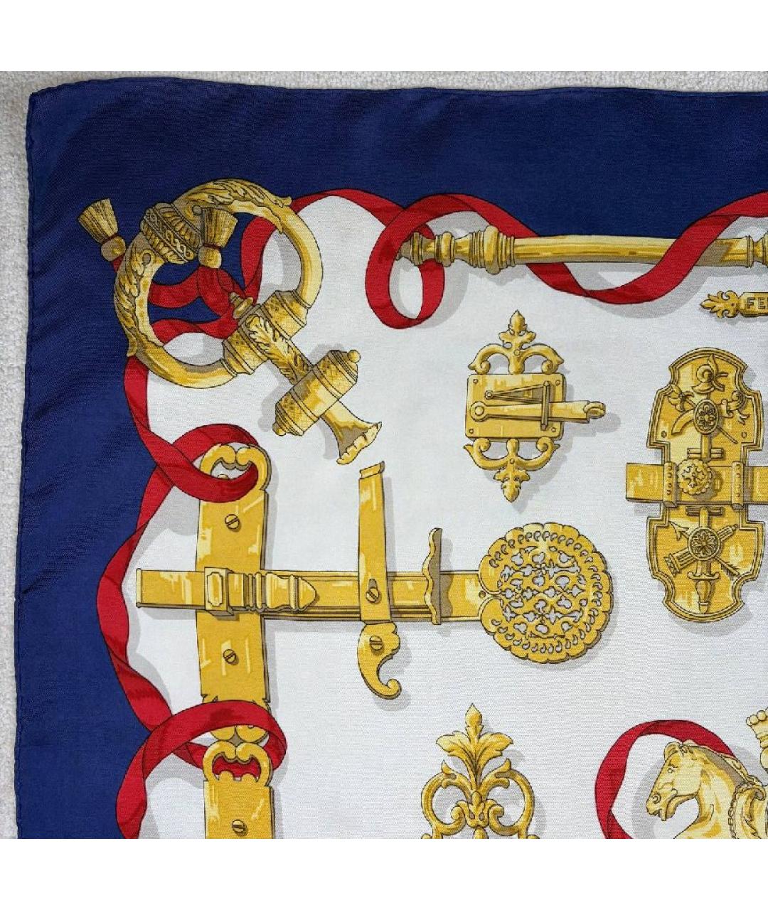 HERMES Мульти шелковый платок, фото 2