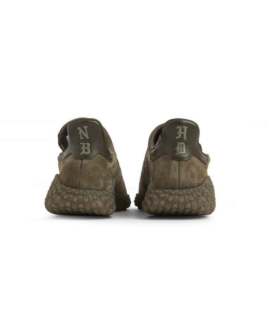 ADIDAS Коричневые кожаные низкие кроссовки / кеды, фото 5