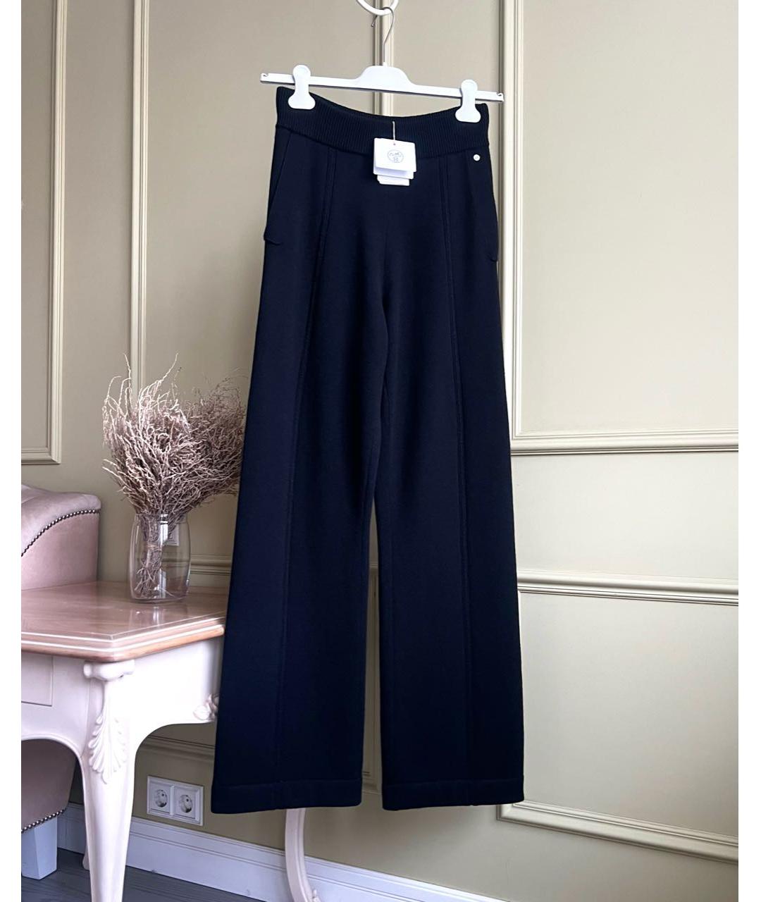 HERMES Черный кашемировый костюм с брюками, фото 5