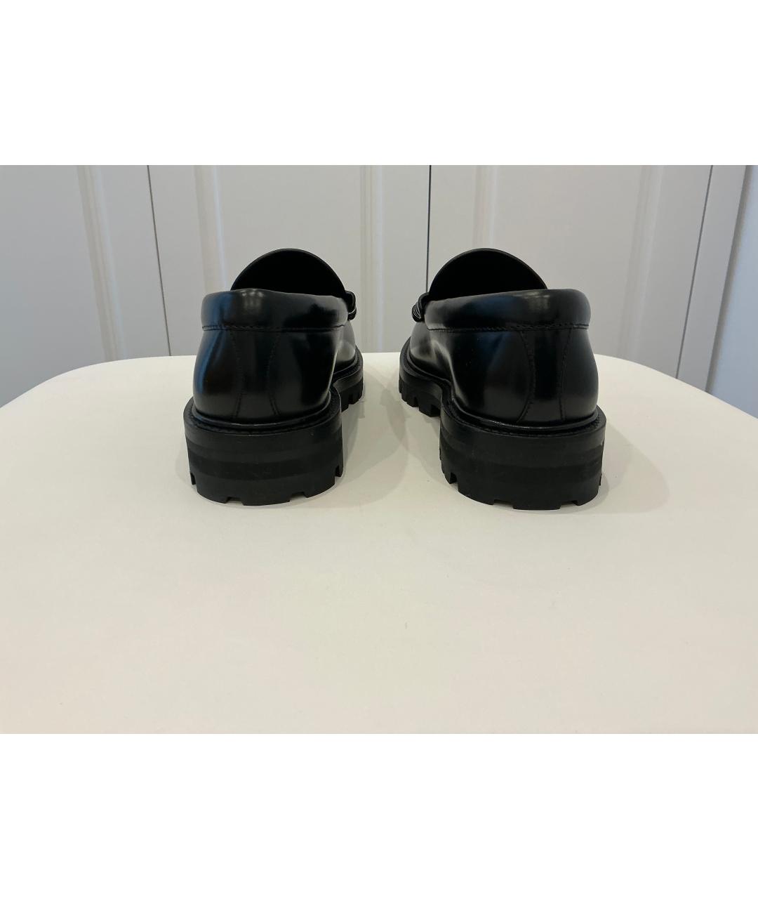 CELINE Черные кожаные лоферы, фото 4