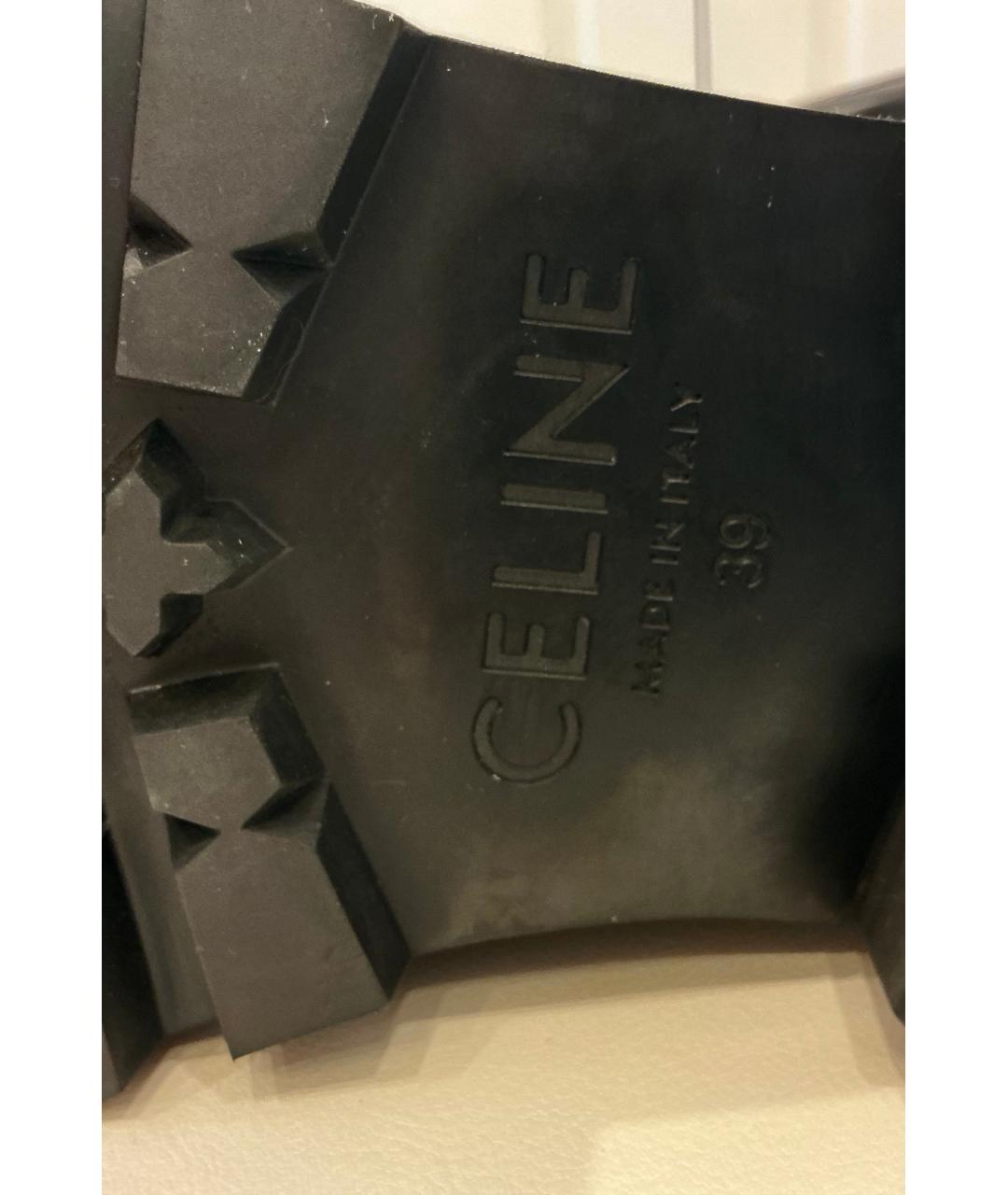 CELINE Черные кожаные лоферы, фото 6