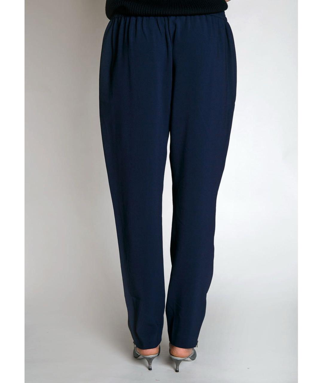 STELLA MCCARTNEY Темно-синие вискозные прямые брюки, фото 4