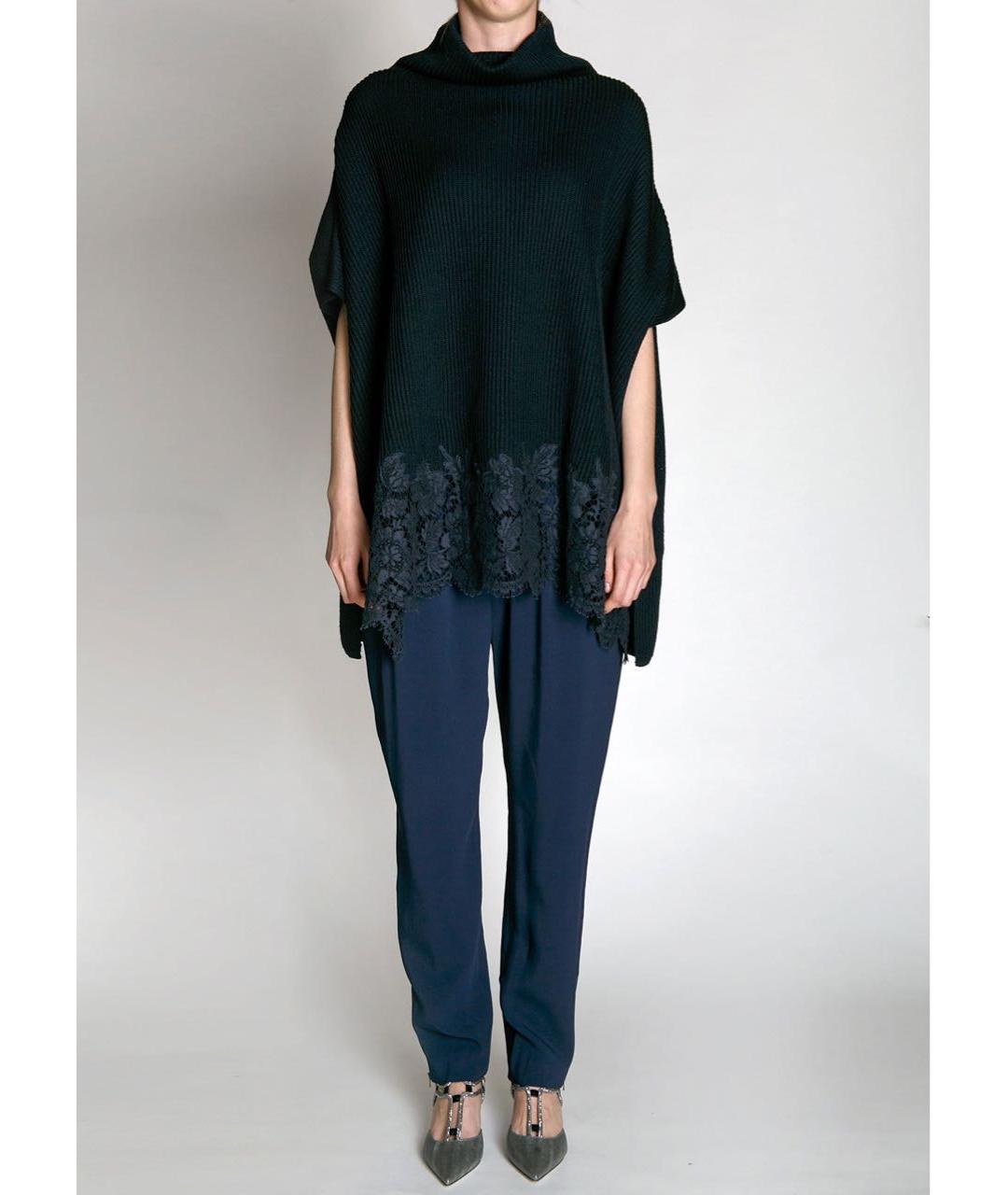 STELLA MCCARTNEY Темно-синие вискозные прямые брюки, фото 3