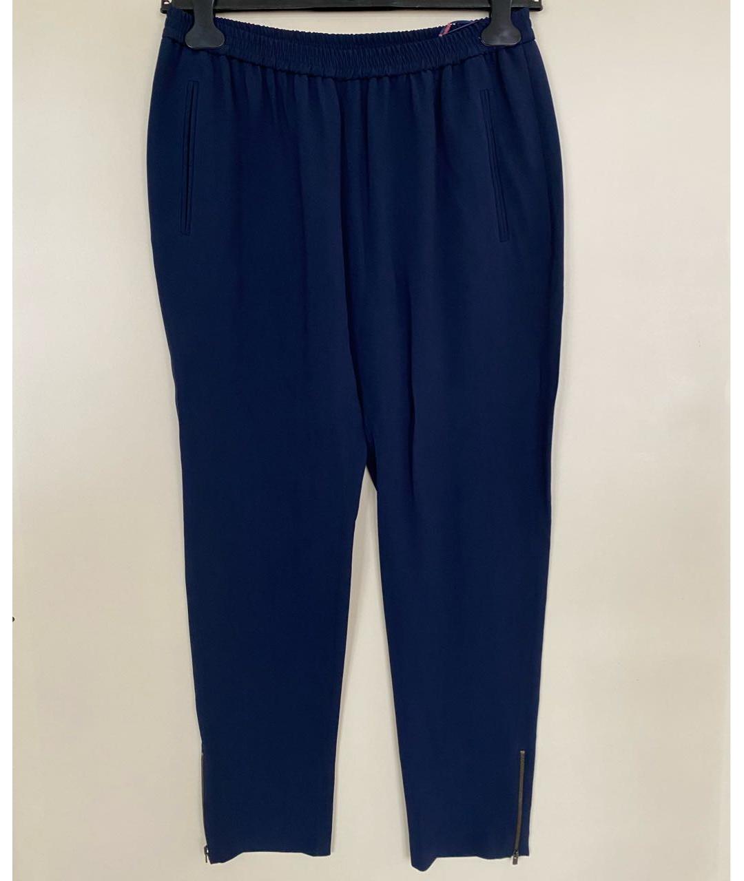 STELLA MCCARTNEY Темно-синие вискозные прямые брюки, фото 6