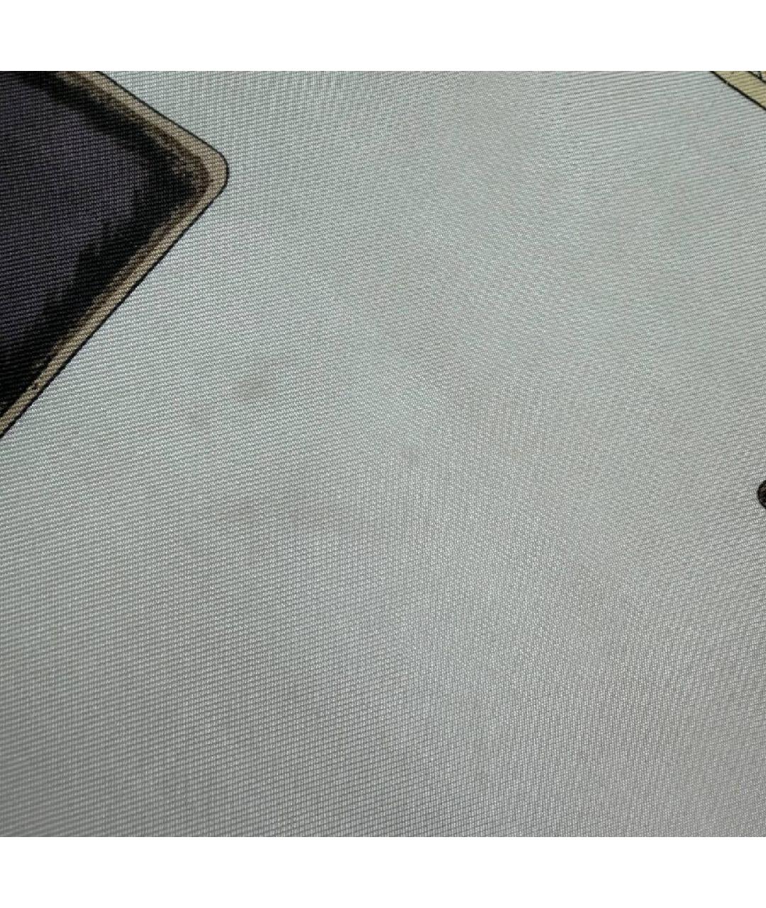 HERMES Бежевый шелковый платок, фото 5