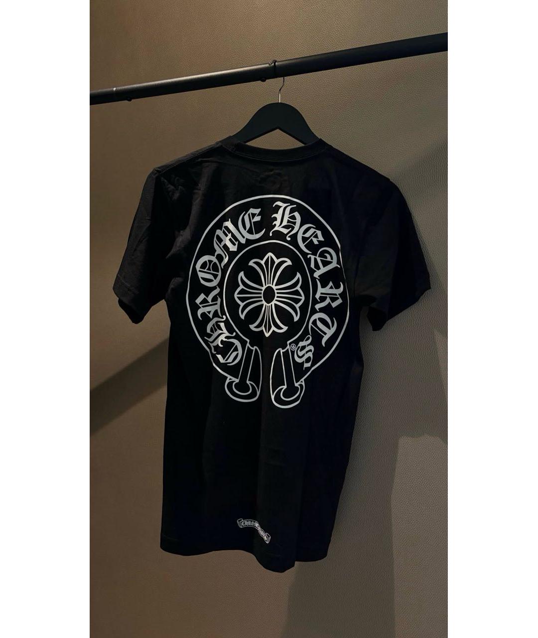 CHROME HEARTS Черная хлопковая футболка, фото 2