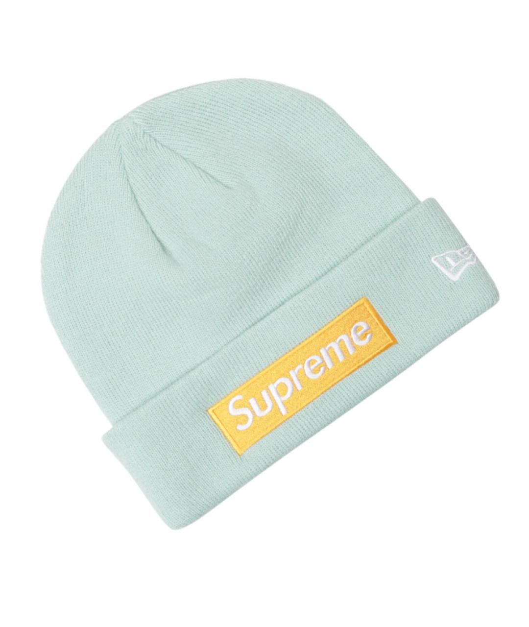 SUPREME Голубая шапка, фото 3