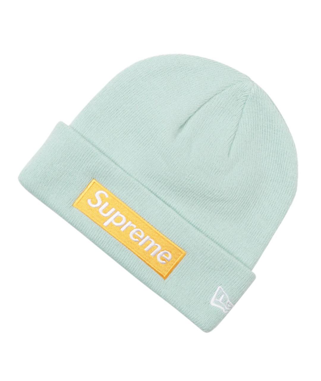 SUPREME Голубая шапка, фото 2