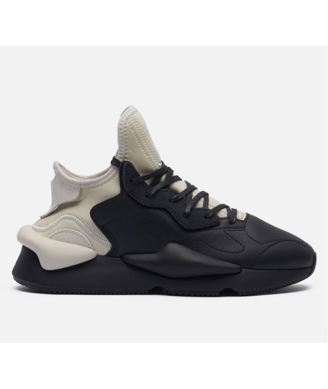 Y-3 Черные кожаные высокие кроссовки / кеды, фото 4