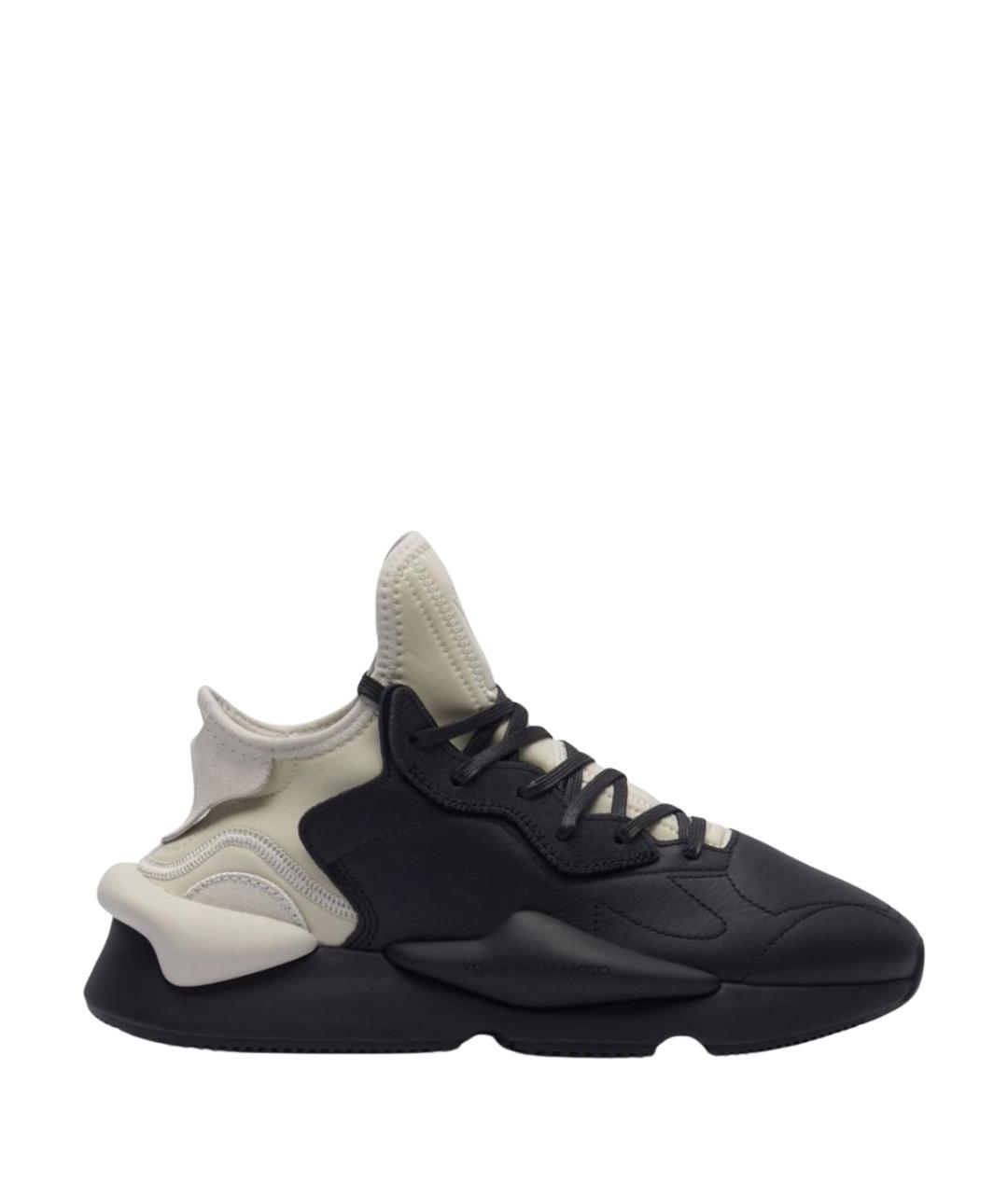 Y-3 Черные кожаные высокие кроссовки / кеды, фото 1